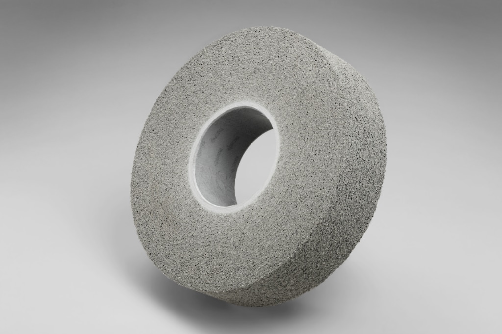 Scotch-Brite™ Light Deburring Wheel is a smooth running, convolute-constructed wheel that provides a clean system for light deburring, polishing, and finishing. We made this wheel with Soft construction and smooth operation to require less effort by the operator than a harder wheel.