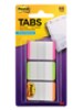 Post-it® Durable Tabs 686L-PGO, 1 in x 1.5 in (25,4 mm x 38,1 mm) Pink, Green, Orange 24 pk/cs