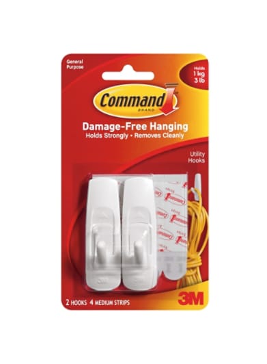 Command™ Modern Reflections Brushed Nickel Small Metal Hook