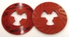 3M(TM) Disc Pad Face Plate Ribbed 81732, 5 in Extra Hard Red, 10 per case
