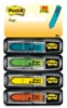 Post-it® Message Flags, "Sign Here", Asstd Colors, 1/2 in Wide, 120 Flags/Pack