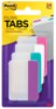 Post-it® Tabs, 2 inch Solid, Assorted Colors, 6/Color, 4 Colors, 24 Tabs/Pack