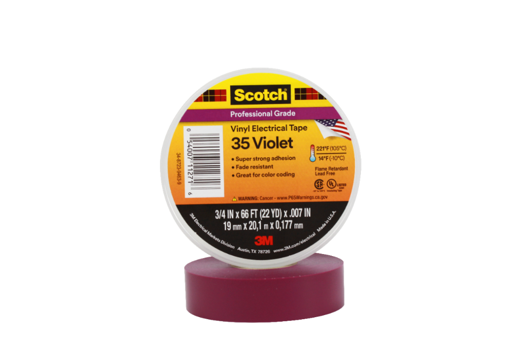 Scotch Vinyl Color Coding Electrical Tape 35, 1/2 in x 20 ft