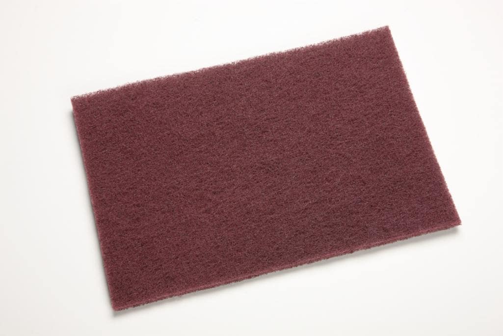 Scotch-Brite™ General Purpose Hand Pad 7447 combines flexibility with effective cutting action and precise hand control to accomplish tough cleaning jobs or produce fine finishing results, use after use. Very fine grade aluminum oxide abrasives cut fast and fine, leaving a smooth, finished surface.