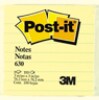 Post-it® Notes, 3 in x 3 in, Canary Yellow, Lined, 2 Pads/Pack