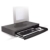 3M™ Desktop Keyboard Drawer KD85CG with Leatherette Gel Wrist rests with Anti-microbial Product Protection, 18.75 in x 27.5 in x 4 in