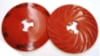 3M(TM) Disc Pad Face Plate Ribbed 81728, 9 in Extra Hard Red, 10 per case