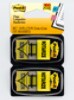 Post-it® Message Flags, "Notarize", Yellow, 1 in Wide, 50/Dispenser, 2/Pack