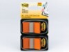 Post-it® Flags, Orange, 1 in Wide, 50/Dispenser, 2 Dispensers/Pack