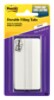Post-it® Tabs, 3 inch Solid, White, 25 Tabs/On-the-Go Dispenser, 2/Pack