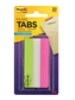Post-it® Tabs, 3 inch Solid, Lime, Pink, 10 Tabs/Color, 20/Dispenser