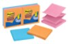 Post-it® Super Sticky Pop-up Notes R330-6SSAN, 3 in x 3 in,  Assorted Electric Glow Colors, 90 shts/pad, 6 pads/pack