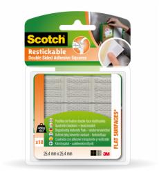 Scotch(R) R100 Reusable Clear Mounting Squares
