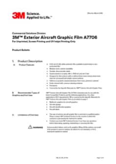 Productbulletin Serie A7706 (in Engels)