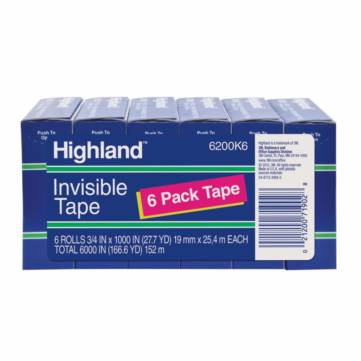 Highland Invisible Tape 6200K6