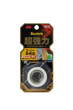 スコッチ® 超強力両面テープ プレミアゴールド スーパー多用途 薄手 KPU-25