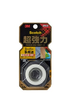 スコッチ® 超強力両面テープ プレミアゴールド スーパー多用途 薄手 KPU-19