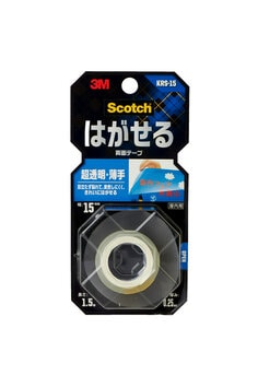 スコッチ® はがせる両面テープ 超透明薄手 KRS-15