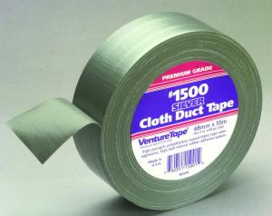 3M™ Venture Tape Cloth Duct Tape 1500, Silver, 72 mm x 55 m (2.83 in x 60.1 yd), 16/Case image 3M™ Venture Tape Cloth Duct Tape 1500, Silver, 72 mm x 55 m (2.83 in x 60.1 yd), 16/Caseimage