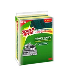 4pk Heavy Duty Foam Scrub - LASTS 3X LONGER_AU