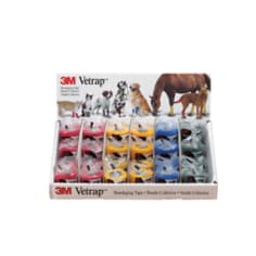 3M™ Vetrap™ Display 1406, assortiment 4 kleuren en 3 breed Bandaging tape