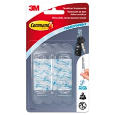 Ganchos Utilitários Command™ Transparente 6 ganchos 8 Tiras Pequenas 225 g