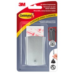 Gancho Command™ de Arame 1 gancho de Metal + 2 Pares de Estabilizadores + 4 Tiras Grandes 3,6 kg