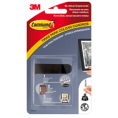 Tiras para Pendurar Quadros Command™ para Molduras Escuras Preto 4 x 2 Tiras Pequenas 1,8 kg