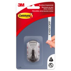 Gancho Command™ Accent Níquel Escovado 1 gancho 2 Tiras Pequenas 450 g