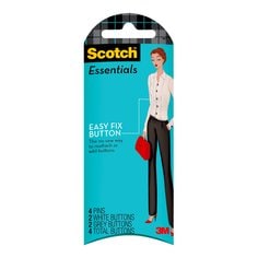 Scotch™ Essentials Hold Tight Strap Clips W-123-A Translucent, 4 pair