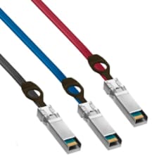 3M(TM) Cable Assemblies for SFP+ Applications Red and Blue