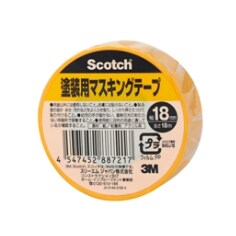 スコッチ® 塗装用マスキングテープ M40J-18, 18 mm x 18 m, 140 巻/箱 