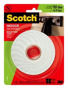 Scotch-Mount 1 In. x 125 In. Indoor Double-Sided Mounting Tape (15 Lb.  Capacity) - Power Townsend Company