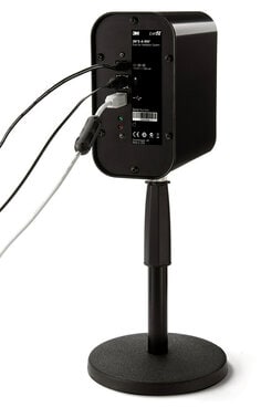 EARfit™  Dual-Ear Speaker on Stand with Cords Attached