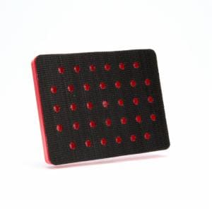 3M™ Hookit Clean Sanding Pad 20435, 3 in x 4 in x 1/2 in 33 Holes Red Foam, 10 ea/Case image 3M™ Hookit Clean Sanding Pad 20435, 3 in x 4 in x 1/2 in 33 Holes Red Foam, 10 ea/Caseimage