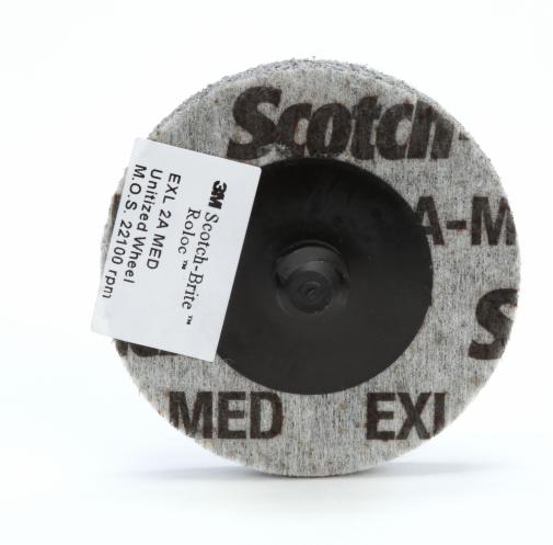 Scotch-Brite™ Roloc™ EXL Unitized Wheel, XL-UR, 2A MED, 2 in x NH (5.08 cm x NH)