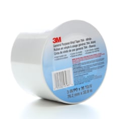 3M™ General Purpose Vinyl Tape 764 White, 3 in x 36 yd 5.0 mil