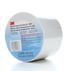 3M™ General Purpose Vinyl Tape 764 White, 3 in x 36 yd 5.0 mil