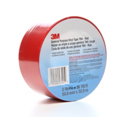 3M(TM) General Purpose Vinyl Tape 764 Red, 2 in x 36 yd 5.0 mil