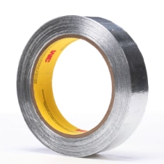 3M(TM) Aluminum Foil Tape 4380 Silver, 1 in x 55 yd 3.25 mil