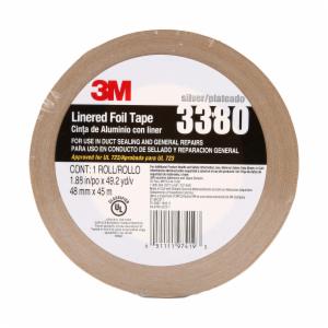 3M™ Aluminum Foil Tape 3380, Silver, 48 mm x 45 m, 3.25 mil, 24 Rolls/Case image 3M™ Aluminum Foil Tape 3380, Silver, 48 mm x 45 m, 3.25 mil, 24 Rolls/Caseimage
