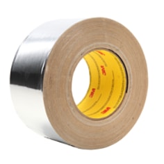 3M(TM) Aluminum Foil Tape 3363 Silver, 72 mm x 55 m 5.0 mil