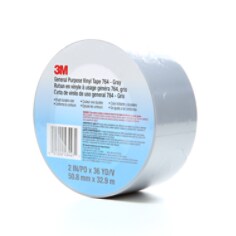 3M(TM) General Purpose Vinyl Tape 764 Gray, 2 in x 36 yd 5.0 mil