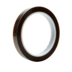 3M(TM) PTFE Film Tape 5490 Gray, 1/2 in x 36 yd 3.5 mil. 3M(TM) PTFE Film Tape 5490 uses an extruded polytetrafluoroethylene (PTFE) film backing, which has an extremely low coefficient of friction, in combination with a pressure sensitive silicone adhesive to create non-stick surfaces over a variety of substrates.,  70016054267