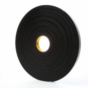 3M™ Vinyl Foam Tape 4508, Black, 1 in x 36 yd, 125 mil, 9 Roll/Caseimage