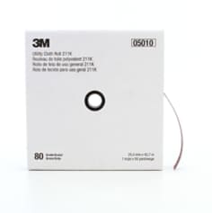 3M™ Utility Cloth Roll, 211K, grade 80, 1 in x 150 ft (25.4 mm x 45.72 m)