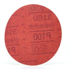 3M Red Abr Hookit Disc, 01225, 6 in, P100