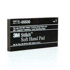 3M™ Stikit™ Soft Hand Pad, 05530, 2.75inx5.5inx3/8 in