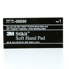 3M Stikit Soft Hand Pad, 05530, 2.75inx5.5inx3/8 in