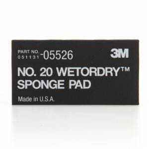 3M™ Wetordry Sponge Pad 20, 05526, 5 1/2 x 2-3/4 in x 3/8 in, 5 sponges per carton, 10 cartons per case image 3M™ Wetordry Sponge Pad 20, 05526, 5 1/2 x 2-3/4 in x 3/8 in, 5 sponges per carton, 10 cartons per caseimage
